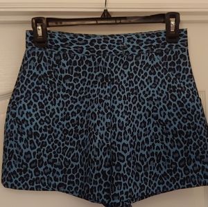 Leopard print high waist shorts